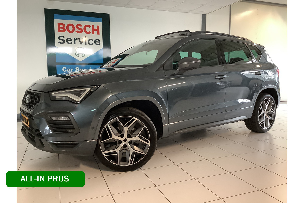 Seat Ateca 1.5 TSI FR Business Intense Panodak, Automaat, Keyless entry en start, Dealer onderhouden Dodehoek detectie, Beats audio en wegklapbare trekhaak Seat Ateca 1.5 TSI FR Business Intense Panodak, Automaat, Keyless entry en start, Dealer onderhouden Dodehoek detectie, Beats audio en wegklapbare trekhaak