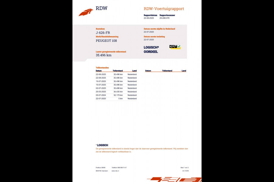 Peugeot 108 1.0 e-VTi 73pk Active 5 Deurs NL-Auto NAP BTW Airco CPV El. Ramen LED