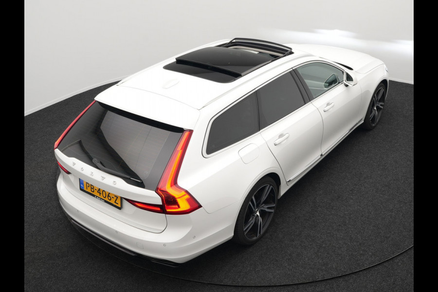 Volvo V90 T5 Inscription 255pk Automaat | Panodak | Trekhaak af Fabriek | Adaptive Cruise | Luxe Lederen Comfortzetels Massage & Memory |  Head Up | Bowers & Wilkins | 360 Camera | BLIS | 20"L.M |