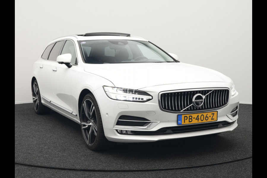 Volvo V90 T5 Inscription 255pk Automaat | Panodak | Trekhaak af Fabriek | Adaptive Cruise | Luxe Lederen Comfortzetels Massage & Memory |  Head Up | Bowers & Wilkins | 360 Camera | BLIS | 20"L.M |