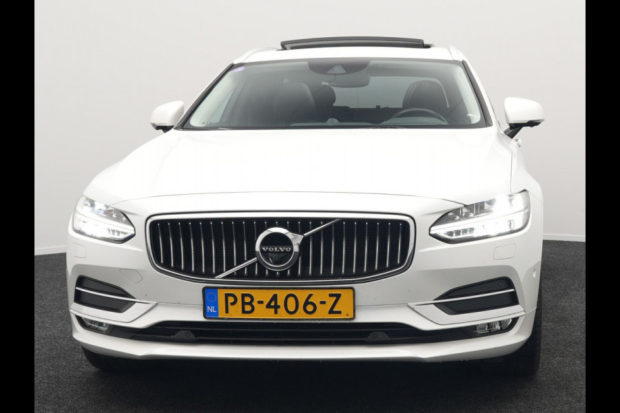 Volvo V90 T5 Inscription 255pk Automaat | Panodak | Trekhaak af Fabriek | Adaptive Cruise | Luxe Lederen Comfortzetels Massage & Memory |  Head Up | Bowers & Wilkins | 360 Camera | BLIS | 20"L.M |