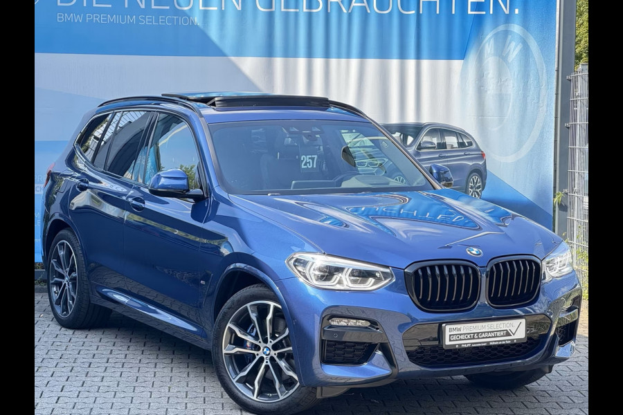 BMW X3 xDrive30e M-SPORT ** ADAPT LED, NAVI+, PANORAMA, TREKH, 20-inch LMV, PHYTONIC BLAU ** 1e EIG ** ** INFORMEER OOK NAAR ONZE AANTREKKELIJKE FINANCIAL-LEASE TARIEVEN **