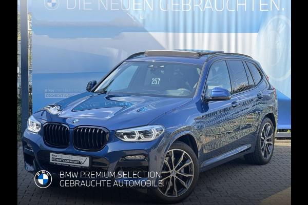 BMW X3 xDrive30e M-SPORT ** ADAPT LED, NAVI+, PANORAMA, TREKH, 20-inch LMV, PHYTONIC BLAU ** 1e EIG ** ** INFORMEER OOK NAAR ONZE AANTREKKELIJKE FINANCIAL-LEASE TARIEVEN **