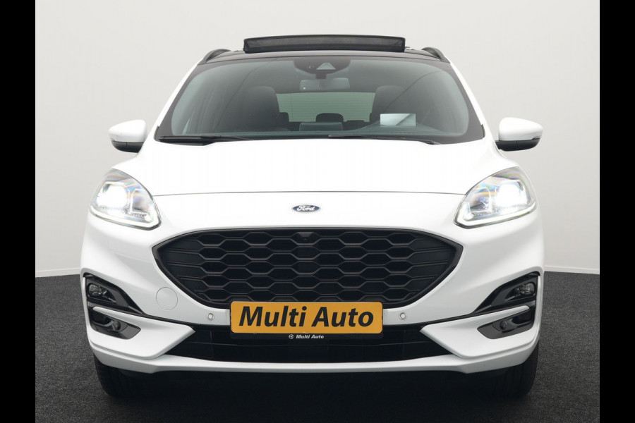 Ford Kuga 2.5 ST-Line Plug in Hybrid 225pk Dealer O.H PHEV | Trekhaak Af Fabriek | Panodak | Head up | Adaptive Cruise | 360 Camera | Sportstoelen Verwarmd | Keyless | Apple Carplay | Navigatie | DAB |