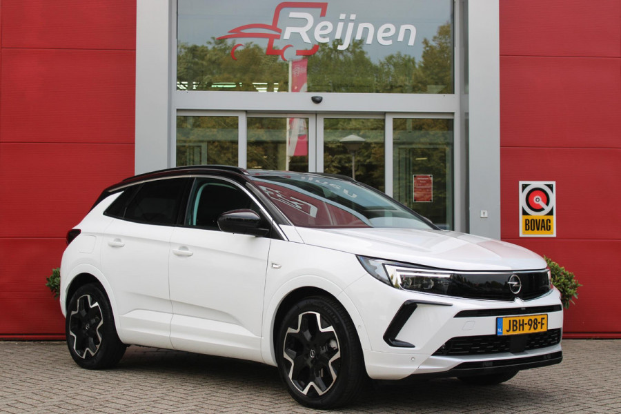 Opel Grandland 1.2 Turbo 130PK AUTOMAAT ULTIMATE | STOEL/STUUR/VOORRUIT VERWARMING | ACHTRERUITRIJ CAMERA | DODEHOEK DETECTIE | ELEKTRISCH BEDIENBARE ACHTERKLEP | FULL LED MATRIX KOPLAMPEN | NAVIGATIE | 19" LICHTMETALEN VELGEN | ALCANTARA BEKLEDING | APPLE CARPLAY/ANDROID AUTO | DRAADLOZE TELEFOONLADER | KEYLESS ENTRY/START | BLACK PACK | ADAPTIVE CRUISE CONTROL |