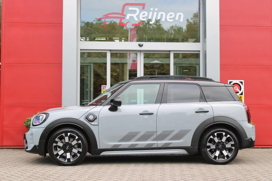 MINI Countryman 2.0 Cooper S E ALL4 UNTAMED | PANORAMISCH SCHUIF/KANTEL DAK | HARMAN KARDON PREMIUM AUDIO SYSTEM | FULL LEDEREN BEKLEDING | ELEKTRISCH BEDIENBARE VOORSTOELEN MET GEHEUGEN OP DE BESTUURDERSSTOEL | DRAADLOZE APPLE CARPLAY/ANDROID AUTO | DRAADLOZE TELEFOONLADER | NAVIGATIE | ACHTERUITRIJ CAMERA | FULL LED KOPLAMPEN | STOEL/VOORRUIT VERWARMING | 18" LICHTMETALEN VELGEN | HEAD UP DISPLAY | ADAPTIVE CRUISE CONTROL | UNION JACK ACHTERLICHTEN | KEYLESS ENTRY/START |