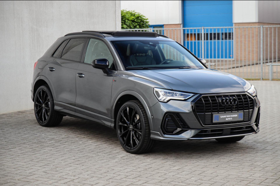 Audi Q3 45 TFSI e S Line Edition 245pk S-Tronic! 1e Eig|DLR|Panoramadak|Virtual Cockpit|LED Matrix|Leder|ACC|Camera|Black|Trekhaak