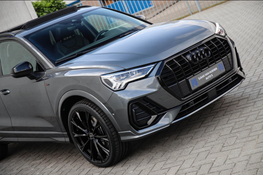 Audi Q3 45 TFSI e S Line Edition 245pk S-Tronic! 1e Eig|DLR|Panoramadak|Virtual Cockpit|LED Matrix|Leder|ACC|Camera|Black|Trekhaak