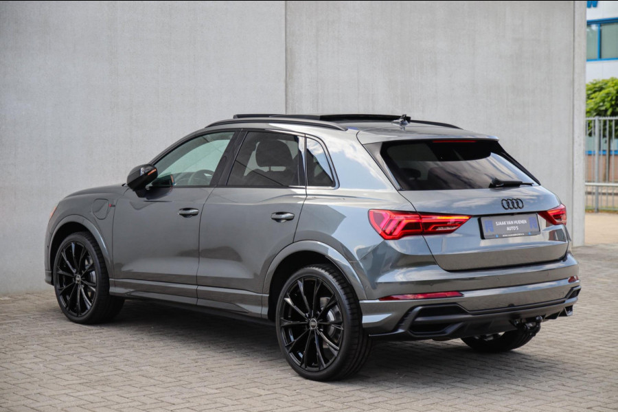 Audi Q3 45 TFSI e S Line Edition 245pk S-Tronic! 1e Eig|DLR|Panoramadak|Virtual Cockpit|LED Matrix|Leder|ACC|Camera|Black|Trekhaak