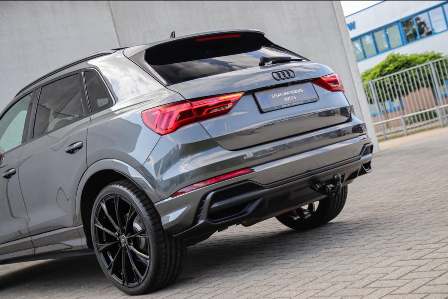 Audi Q3 45 TFSI e S Line Edition 245pk S-Tronic! 1e Eig|DLR|Panoramadak|Virtual Cockpit|LED Matrix|Leder|ACC|Camera|Black|Trekhaak