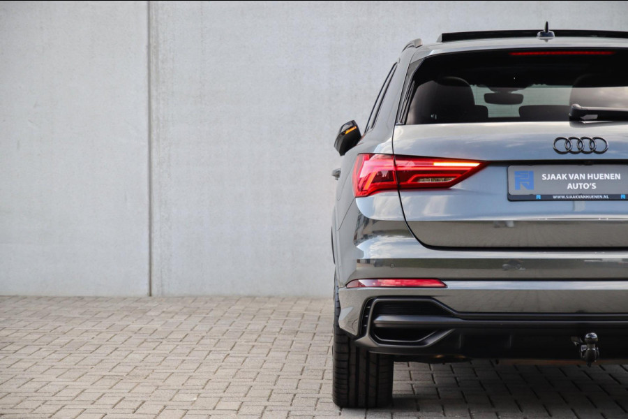 Audi Q3 45 TFSI e S Line Edition 245pk S-Tronic! 1e Eig|DLR|Panoramadak|Virtual Cockpit|LED Matrix|Leder|ACC|Camera|Black|Trekhaak