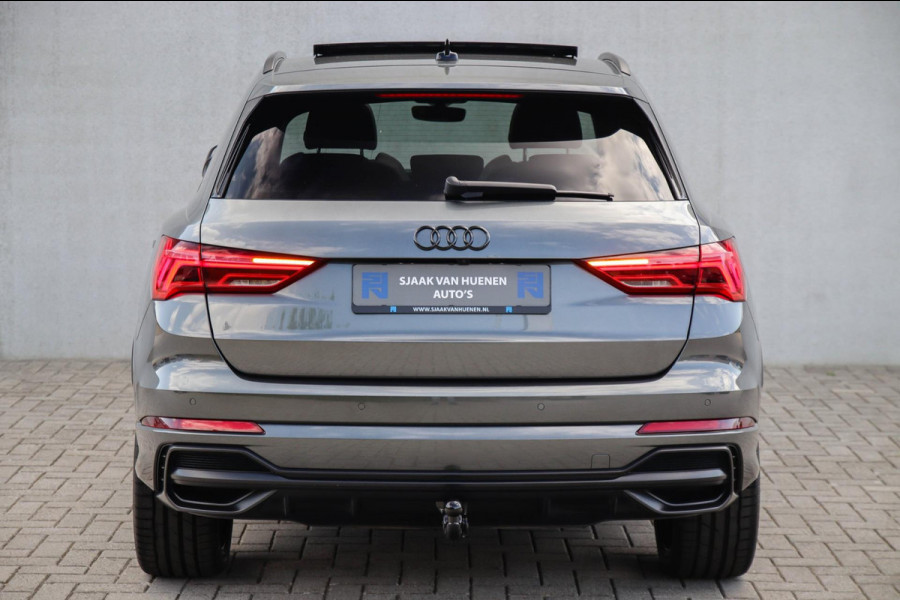 Audi Q3 45 TFSI e S Line Edition 245pk S-Tronic! 1e Eig|DLR|Panoramadak|Virtual Cockpit|LED Matrix|Leder|ACC|Camera|Black|Trekhaak