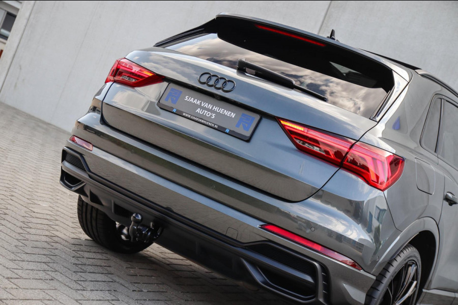 Audi Q3 45 TFSI e S Line Edition 245pk S-Tronic! 1e Eig|DLR|Panoramadak|Virtual Cockpit|LED Matrix|Leder|ACC|Camera|Black|Trekhaak