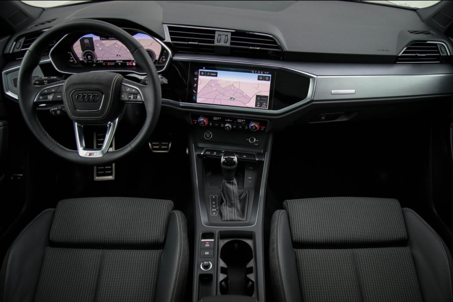 Audi Q3 45 TFSI e S Line Edition 245pk S-Tronic! 1e Eig|DLR|Panoramadak|Virtual Cockpit|LED Matrix|Leder|ACC|Camera|Black|Trekhaak