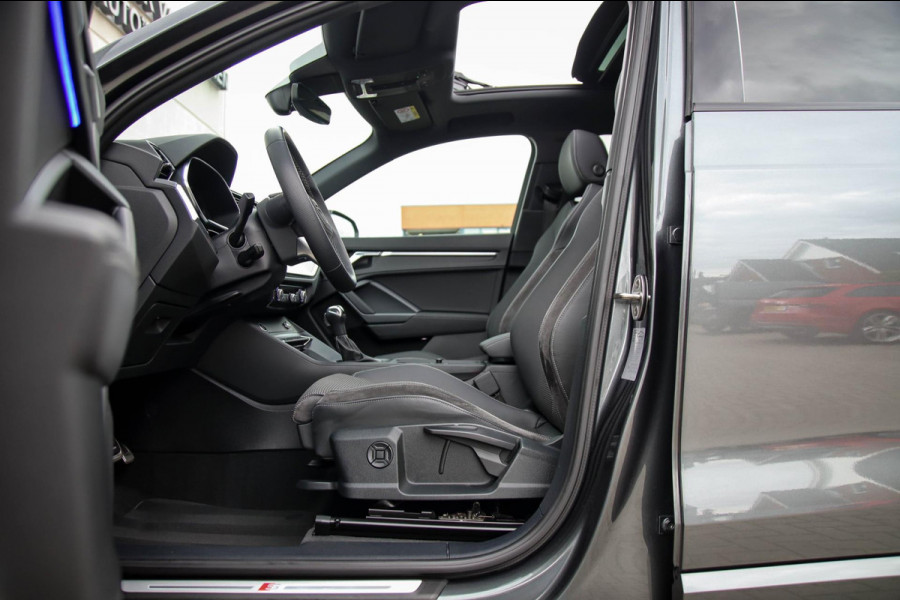 Audi Q3 45 TFSI e S Line Edition 245pk S-Tronic! 1e Eig|DLR|Panoramadak|Virtual Cockpit|LED Matrix|Leder|ACC|Camera|Black|Trekhaak