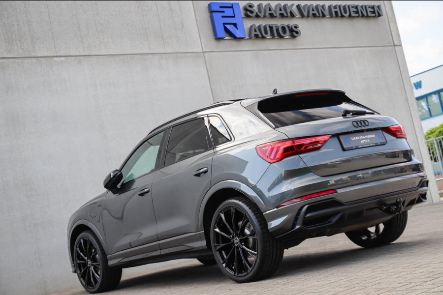 Audi Q3 45 TFSI e S Line Edition 245pk S-Tronic! 1e Eig|DLR|Panoramadak|Virtual Cockpit|LED Matrix|Leder|ACC|Camera|Black|Trekhaak