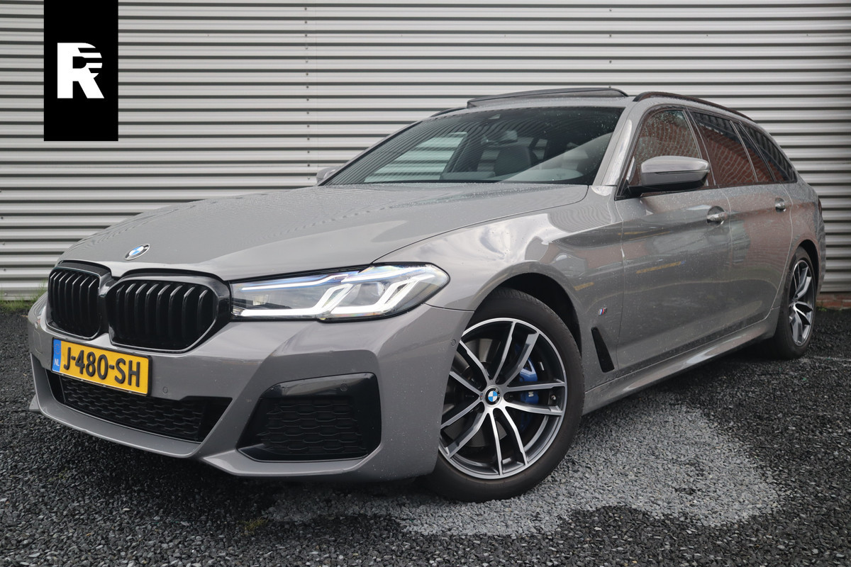BMW 5 Serie Touring 530i High Executive M-Sport Bernina Grau / Pano / Camera / Laser BMW 5 Serie Touring 530i High Executive M-Sport Bernina Grau / Pano / Camera / Laser