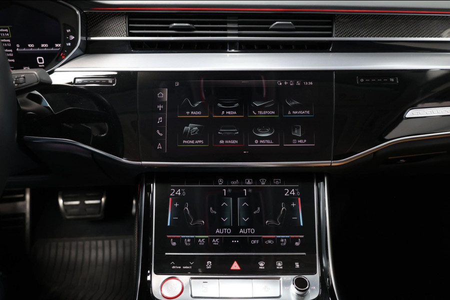 Audi S8 4.0 TFSI Quattro 571+PK BTW/ACHTERASBEST/KERAMISCH/B&O/SOFT/PANO/LEDER+MASSAGE/21" LMV/360 CAM/ACC/ECC/12 MND GARANTIE!