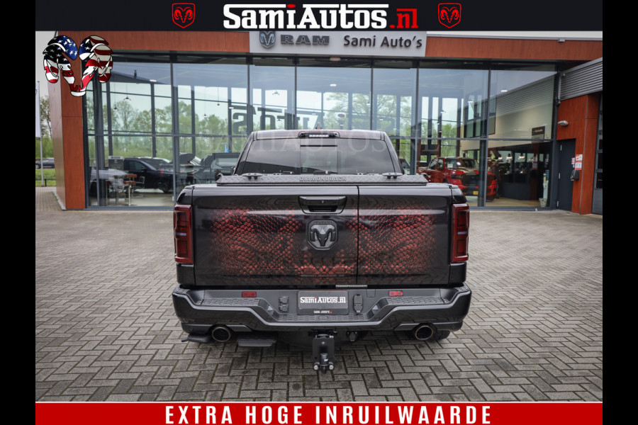 Dodge Ram COBRA EDITION | All-In Prijs | 1500 Limited Night High Output 540HP 706Nm | Massage + Full Option | De Meest Luxe en Volle Pick- Comfortabele Dubbele Cabine met Royale 5 Zitplaatsen | BPM vrij | Nu Leverbaar uit Voorraad | Voorraad Nr 2335 - 5153 |