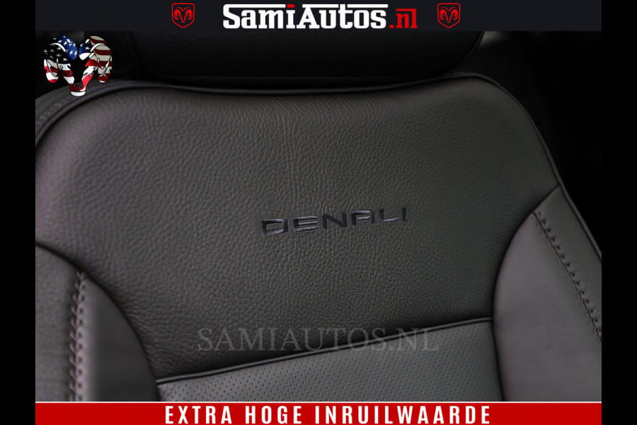 GMC Sierra DENALI 6.2 V8 426PK Full Option | De Meest Luxe Pick-Up in zijn Klasse | Comfortabele Dubbele Cabine met Royale 5 Zitplaatsen | BPM vrij | Nu Leverbaar uit Voorraad | Voorraad Nr 433794