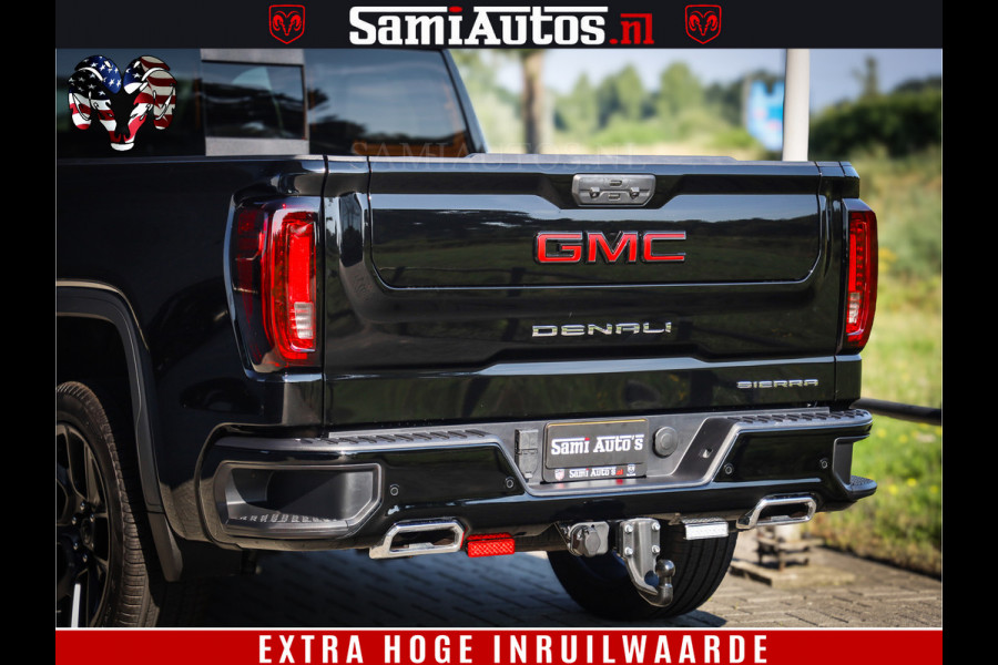 GMC Sierra DENALI 6.2 V8 426PK Full Option | De Meest Luxe Pick-Up in zijn Klasse | Comfortabele Dubbele Cabine met Royale 5 Zitplaatsen | BPM vrij | Nu Leverbaar uit Voorraad | Voorraad Nr 433794