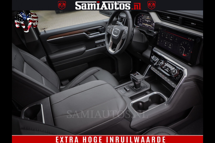 GMC Sierra DENALI 6.2 V8 426PK Full Option | De Meest Luxe Pick-Up in zijn Klasse | Comfortabele Dubbele Cabine met Royale 5 Zitplaatsen | BPM vrij | Nu Leverbaar uit Voorraad | Voorraad Nr 433794