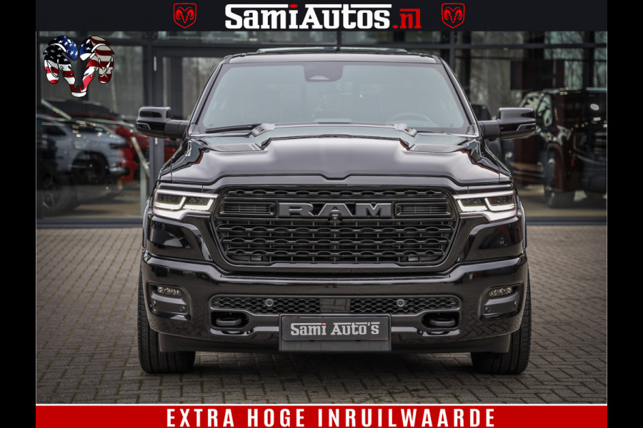 Dodge Ram 1500 Limited Demo Night High Output 540HP 706Nm | Massage + Full Option | De Meest Luxe en Volle Pick-Up in zijn Klasse | Comfortabele Dubbele Cabine met Royale 5 Zitplaatsen | BPM vrij | Nu Leverbaar uit Voorraad | Voorraad Nr 2263 - V76JVF