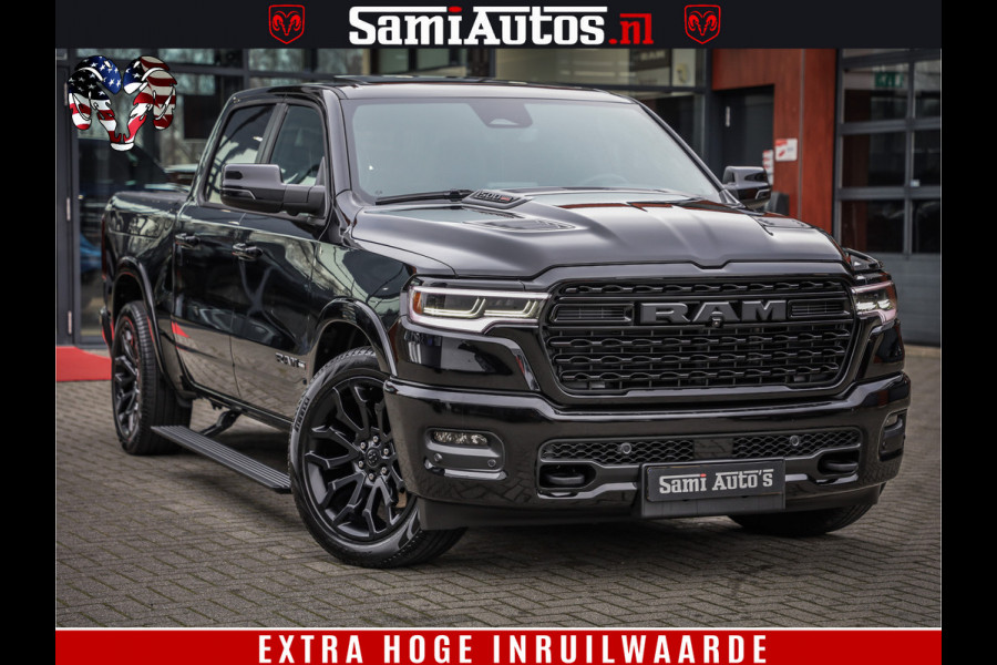 Dodge Ram 1500 Limited Demo Night High Output 540HP 706Nm | Massage + Full Option | De Meest Luxe en Volle Pick-Up in zijn Klasse | Comfortabele Dubbele Cabine met Royale 5 Zitplaatsen | BPM vrij | Nu Leverbaar uit Voorraad | Voorraad Nr 2263 - V76JVF