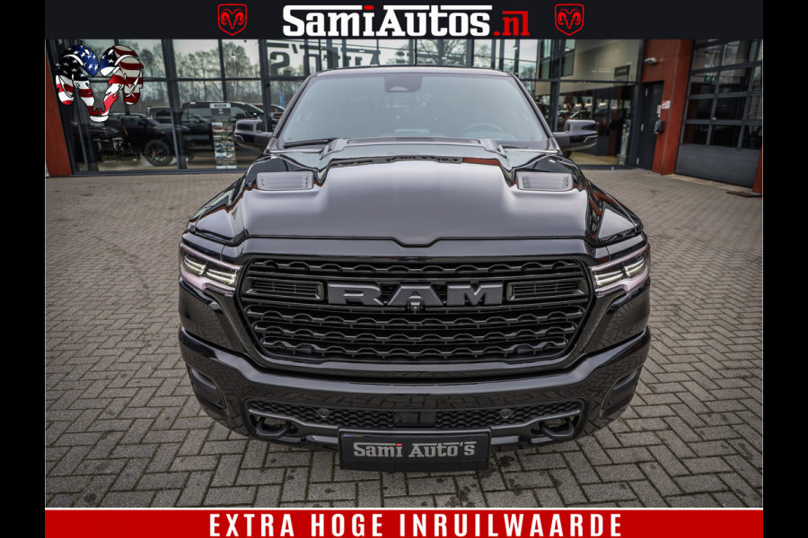 Dodge Ram 1500 Limited Demo Night High Output 540HP 706Nm | Massage + Full Option | De Meest Luxe en Volle Pick-Up in zijn Klasse | Comfortabele Dubbele Cabine met Royale 5 Zitplaatsen | BPM vrij | Nu Leverbaar uit Voorraad | Voorraad Nr 2263 - V76JVF