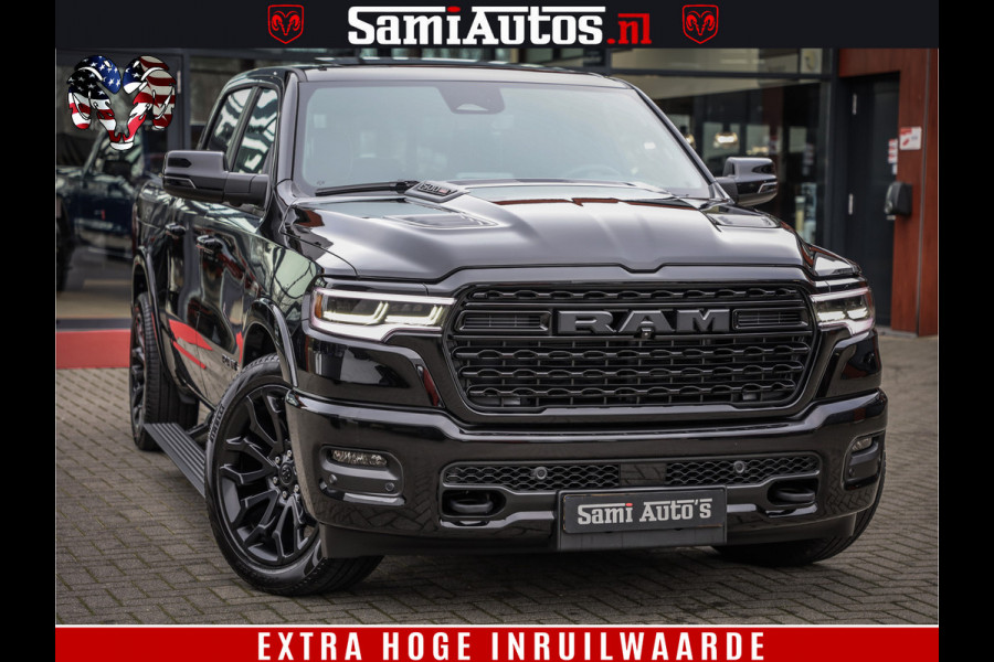 Dodge Ram 1500 Limited Demo Night High Output 540HP 706Nm | Massage + Full Option | De Meest Luxe en Volle Pick-Up in zijn Klasse | Comfortabele Dubbele Cabine met Royale 5 Zitplaatsen | BPM vrij | Nu Leverbaar uit Voorraad | Voorraad Nr 2263 - V76JVF