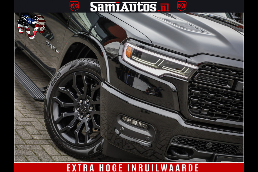 Dodge Ram 1500 Limited Demo Night High Output 540HP 706Nm | Massage + Full Option | De Meest Luxe en Volle Pick-Up in zijn Klasse | Comfortabele Dubbele Cabine met Royale 5 Zitplaatsen | BPM vrij | Nu Leverbaar uit Voorraad | Voorraad Nr 2263 - V76JVF