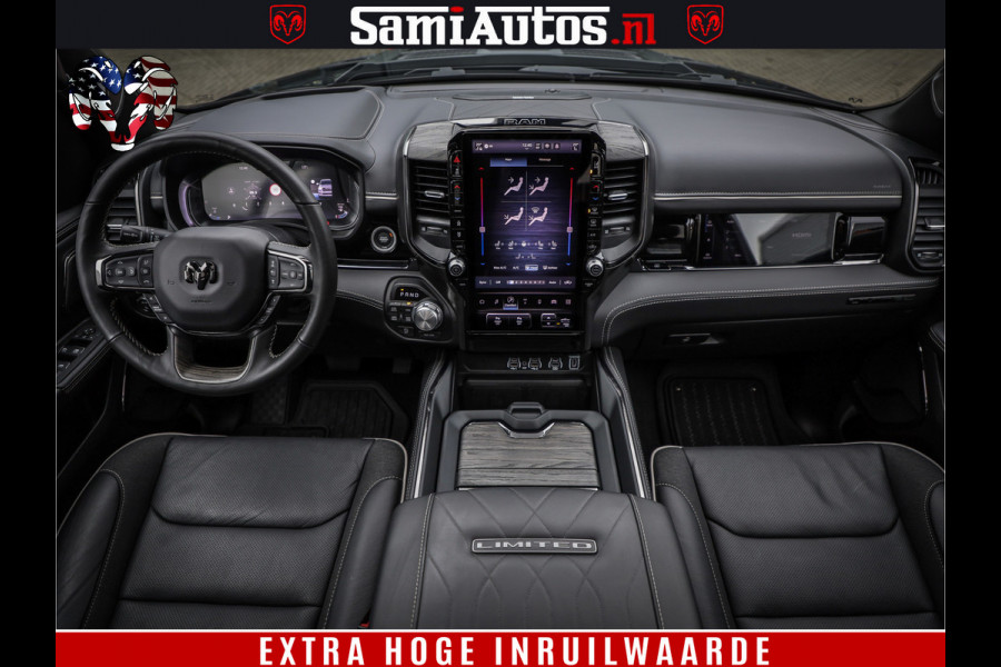 Dodge Ram 1500 Limited Demo Night High Output 540HP 706Nm | Massage + Full Option | De Meest Luxe en Volle Pick-Up in zijn Klasse | Comfortabele Dubbele Cabine met Royale 5 Zitplaatsen | BPM vrij | Nu Leverbaar uit Voorraad | Voorraad Nr 2263 - V76JVF