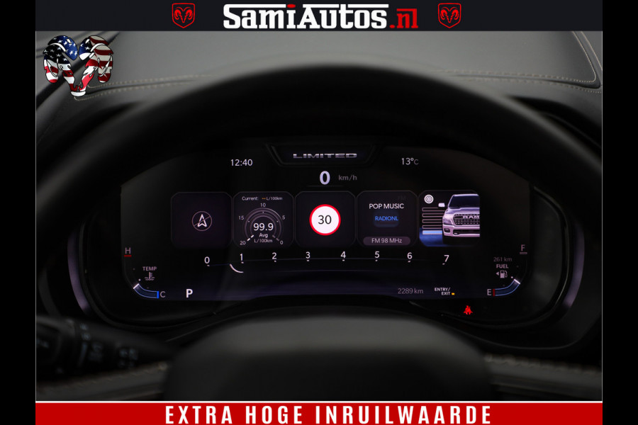 Dodge Ram 1500 Limited Demo Night High Output 540HP 706Nm | Massage + Full Option | De Meest Luxe en Volle Pick-Up in zijn Klasse | Comfortabele Dubbele Cabine met Royale 5 Zitplaatsen | BPM vrij | Nu Leverbaar uit Voorraad | Voorraad Nr 2263 - V76JVF