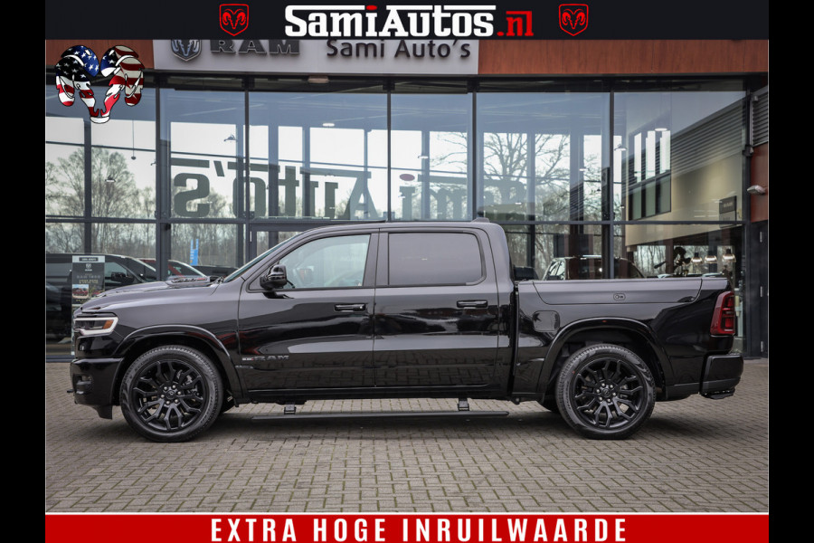 Dodge Ram 1500 Limited Demo Night High Output 540HP 706Nm | Massage + Full Option | De Meest Luxe en Volle Pick-Up in zijn Klasse | Comfortabele Dubbele Cabine met Royale 5 Zitplaatsen | BPM vrij | Nu Leverbaar uit Voorraad | Voorraad Nr 2263 - V76JVF