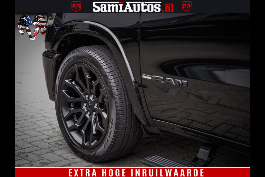 Dodge Ram 1500 Limited Demo Night High Output 540HP 706Nm | Massage + Full Option | De Meest Luxe en Volle Pick-Up in zijn Klasse | Comfortabele Dubbele Cabine met Royale 5 Zitplaatsen | BPM vrij | Nu Leverbaar uit Voorraad | Voorraad Nr 2263 - V76JVF