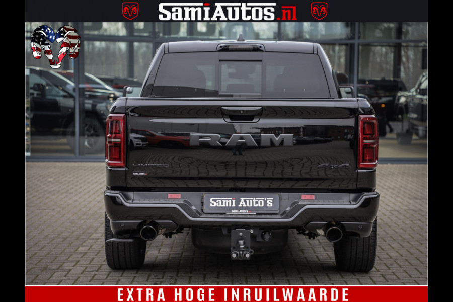 Dodge Ram 1500 Limited Demo Night High Output 540HP 706Nm | Massage + Full Option | De Meest Luxe en Volle Pick-Up in zijn Klasse | Comfortabele Dubbele Cabine met Royale 5 Zitplaatsen | BPM vrij | Nu Leverbaar uit Voorraad | Voorraad Nr 2263 - V76JVF