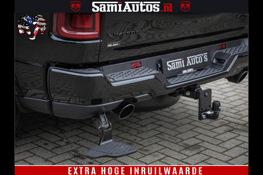 Dodge Ram 1500 Limited Demo Night High Output 540HP 706Nm | Massage + Full Option | De Meest Luxe en Volle Pick-Up in zijn Klasse | Comfortabele Dubbele Cabine met Royale 5 Zitplaatsen | BPM vrij | Nu Leverbaar uit Voorraad | Voorraad Nr 2263 - V76JVF