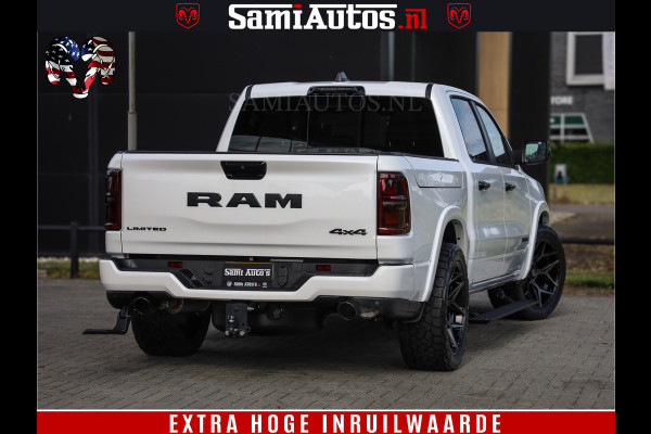 Dodge Ram 1500 1500 Limited Night High Output 540HP 706Nm | Massage + Full Option | De Meest Luxe en Volle Pick-Up in zijn Klasse | Comfortabele Dubbele Cabine met Royale 5 Zitplaatsen | BPM vrij | Nu Leverbaar uit Voorraad | Voorraad Nr 2298 - 7479