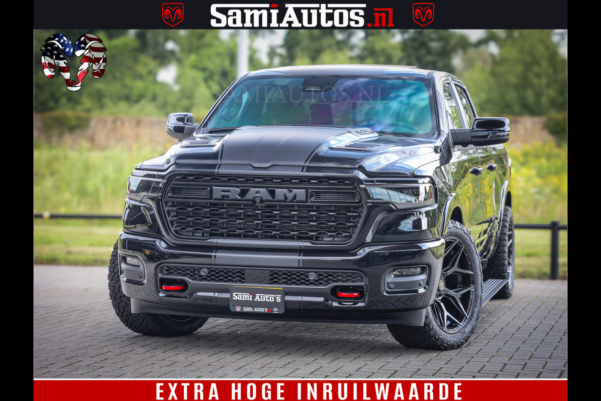 Dodge Ram 1500 Limited Night High Output 540HP 706Nm | Massage + Full Option | De Meest Luxe en Volle Pick-Up in zijn Klasse | Comfortabele Dubbele Cabine met Royale 5 Zitplaatsen | BPM vrij | Nu Leverbaar uit Voorraad | Voorraad Nr 2318 - 5415