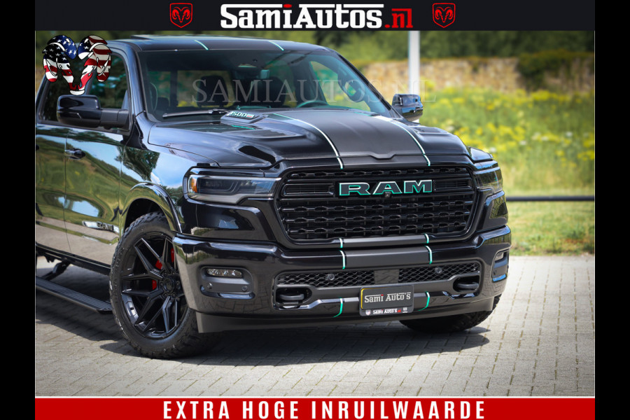Dodge Ram 1500 Limited Night High Output 540HP 706Nm | Massage + Full Option | De Meest Luxe en Volle Pick-Up in zijn Klasse | Comfortabele Dubbele Cabine met Royale 5 Zitplaatsen | BPM vrij | Nu Leverbaar uit Voorraad | Voorraad Nr 2350 - 5181