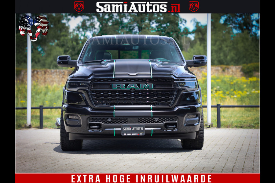 Dodge Ram 1500 Limited Night High Output 540HP 706Nm | Massage + Full Option | De Meest Luxe en Volle Pick-Up in zijn Klasse | Comfortabele Dubbele Cabine met Royale 5 Zitplaatsen | BPM vrij | Nu Leverbaar uit Voorraad | Voorraad Nr 2350 - 5181