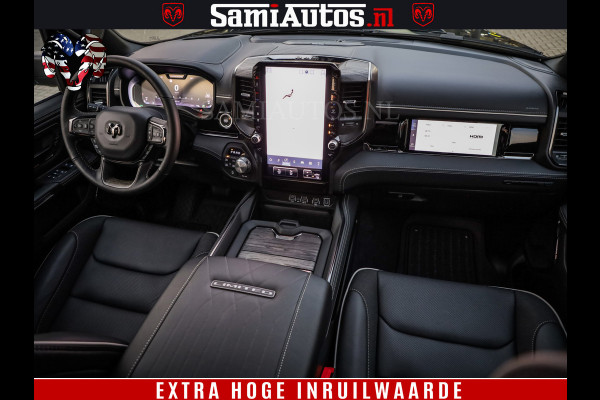 Dodge Ram 1500 Limited Night High Output 540HP 706Nm | Massage + Full Option | De Meest Luxe en Volle Pick-Up in zijn Klasse | Comfortabele Dubbele Cabine met Royale 5 Zitplaatsen | BPM vrij | Nu Leverbaar uit Voorraad | Voorraad Nr 2350 - 5181