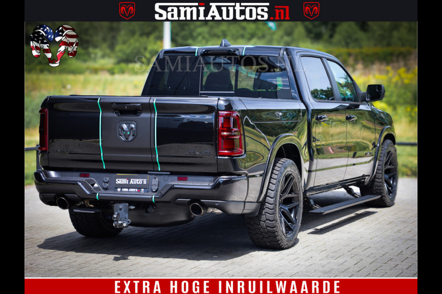 Dodge Ram 1500 Limited Night High Output 540HP 706Nm | Massage + Full Option | De Meest Luxe en Volle Pick-Up in zijn Klasse | Comfortabele Dubbele Cabine met Royale 5 Zitplaatsen | BPM vrij | Nu Leverbaar uit Voorraad | Voorraad Nr 2350 - 5181