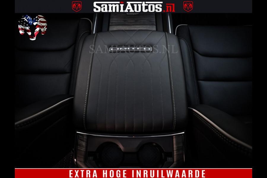 Dodge Ram 1500 Limited Night High Output 540HP 706Nm | Massage + Full Option | De Meest Luxe en Volle Pick-Up in zijn Klasse | Comfortabele Dubbele Cabine met Royale 5 Zitplaatsen | BPM vrij | Nu Leverbaar uit Voorraad | Voorraad Nr 2350 - 5181