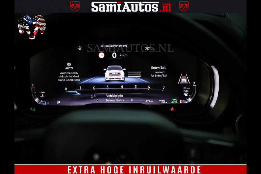 Dodge Ram 1500 Limited Night High Output 540HP 706Nm | Massage + Full Option | De Meest Luxe en Volle Pick-Up in zijn Klasse | Comfortabele Dubbele Cabine met Royale 5 Zitplaatsen | BPM vrij | Nu Leverbaar uit Voorraad | Voorraad Nr 2350 - 5181