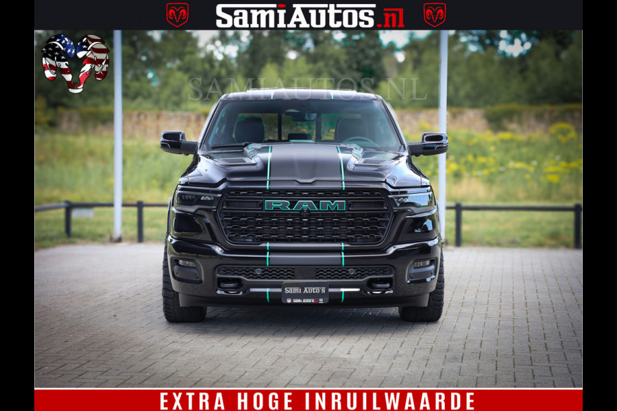 Dodge Ram 1500 Limited Night High Output 540HP 706Nm | Massage + Full Option | De Meest Luxe en Volle Pick-Up in zijn Klasse | Comfortabele Dubbele Cabine met Royale 5 Zitplaatsen | BPM vrij | Nu Leverbaar uit Voorraad | Voorraad Nr 2350 - 5181