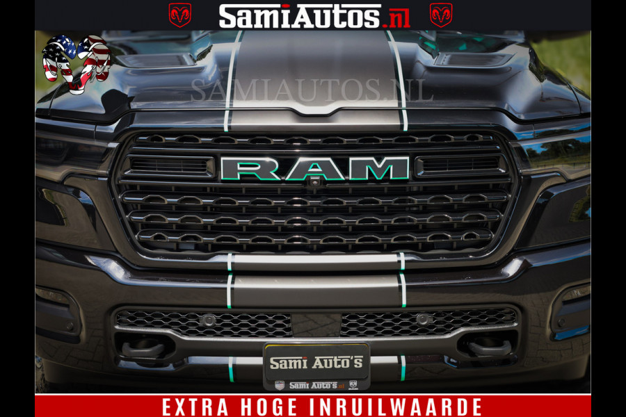 Dodge Ram 1500 Limited Night High Output 540HP 706Nm | Massage + Full Option | De Meest Luxe en Volle Pick-Up in zijn Klasse | Comfortabele Dubbele Cabine met Royale 5 Zitplaatsen | BPM vrij | Nu Leverbaar uit Voorraad | Voorraad Nr 2350 - 5181