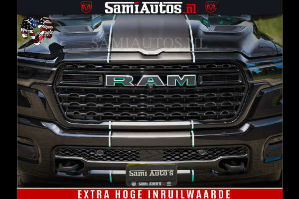 Dodge Ram 1500 Limited Night High Output 540HP 706Nm | Massage + Full Option | De Meest Luxe en Volle Pick-Up in zijn Klasse | Comfortabele Dubbele Cabine met Royale 5 Zitplaatsen | BPM vrij | Nu Leverbaar uit Voorraad | Voorraad Nr 2350 - 5181