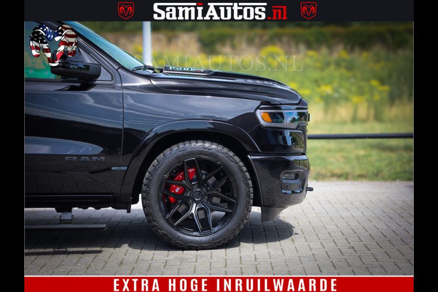 Dodge Ram 1500 Limited Night High Output 540HP 706Nm | Massage + Full Option | De Meest Luxe en Volle Pick-Up in zijn Klasse | Comfortabele Dubbele Cabine met Royale 5 Zitplaatsen | BPM vrij | Nu Leverbaar uit Voorraad | Voorraad Nr 2350 - 5181