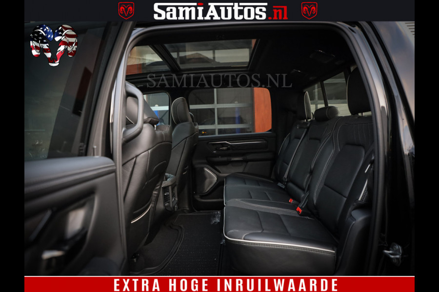 Dodge Ram 1500 Limited Night High Output 540HP 706Nm | Massage + Full Option | De Meest Luxe en Volle Pick-Up in zijn Klasse | Comfortabele Dubbele Cabine met Royale 5 Zitplaatsen | BPM vrij | Nu Leverbaar uit Voorraad | Voorraad Nr 2350 - 5181
